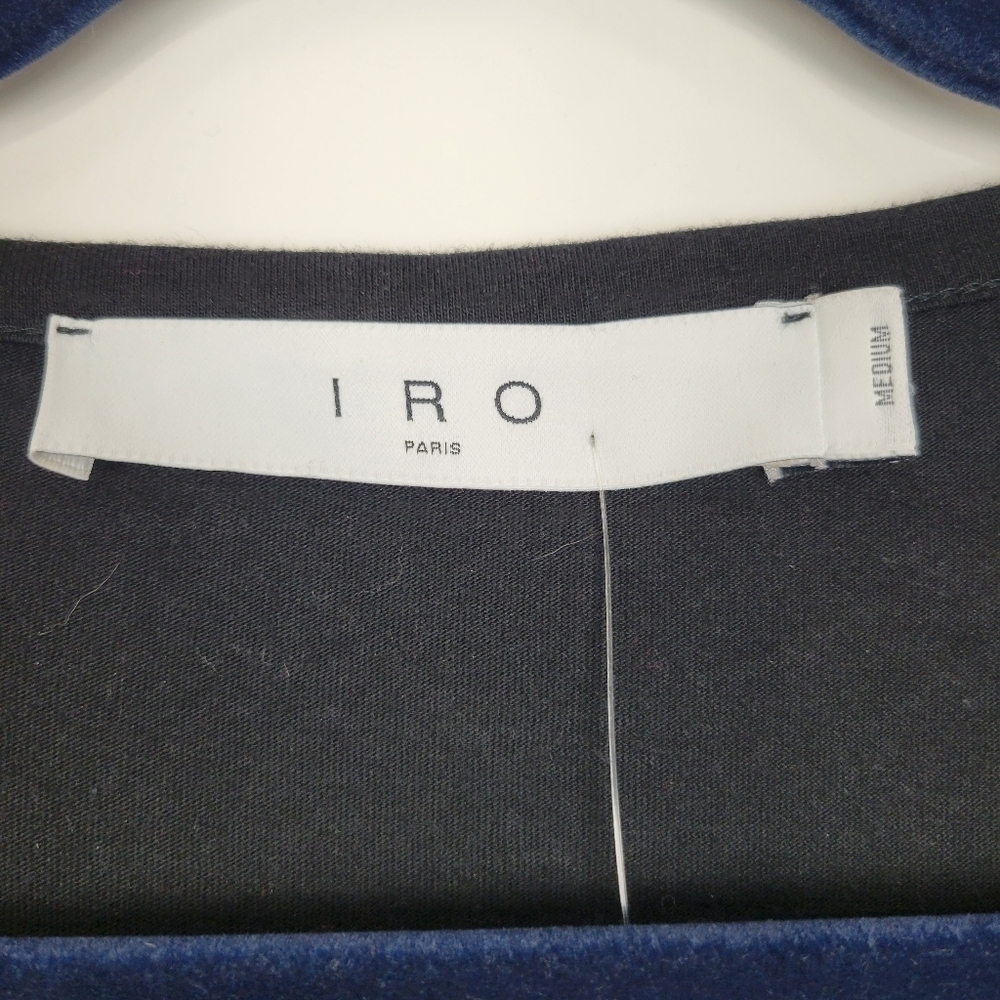 NWT IRO Black Wrap-Over Lemica Midi Dress Short Sleeve Size Medium - Picture 12 of 14